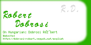 robert dobrosi business card